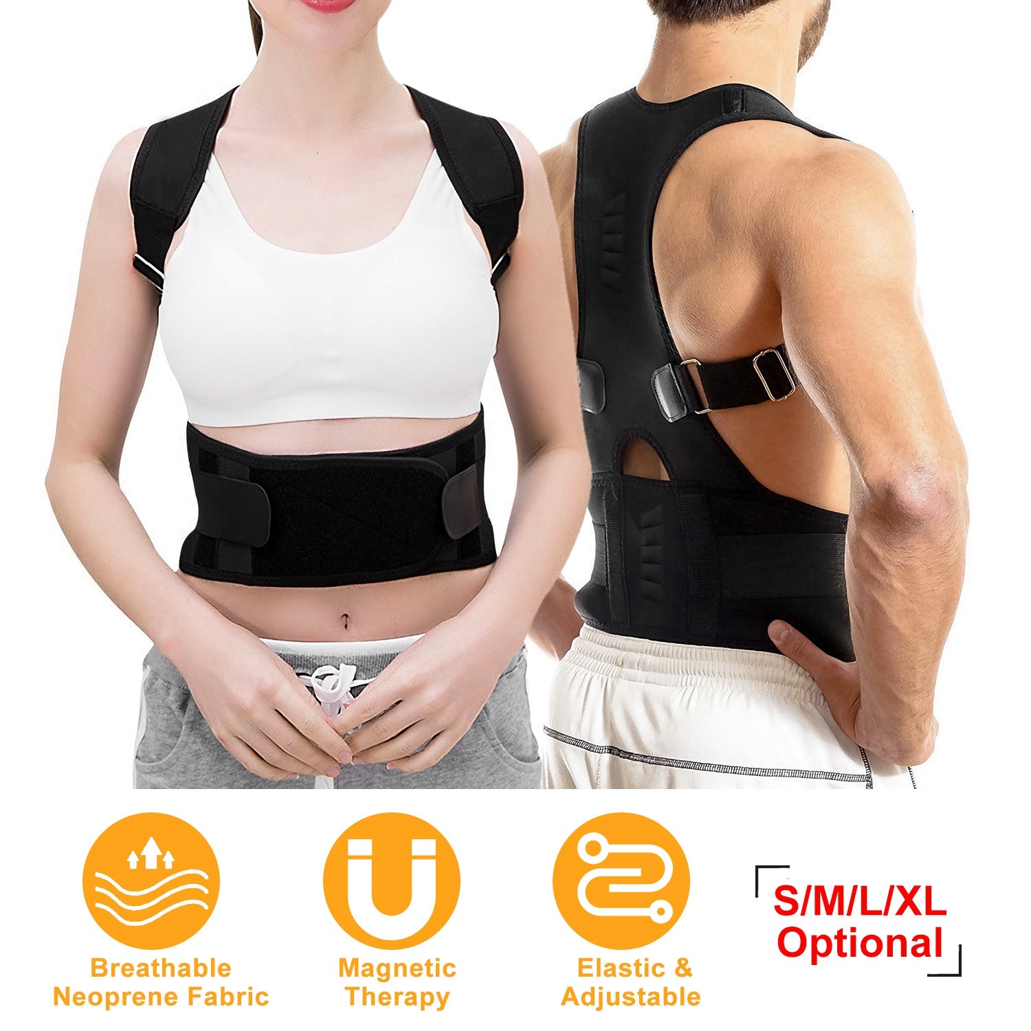 Posture Corrector Belt for Men & Women – Back Support & Pain Relief