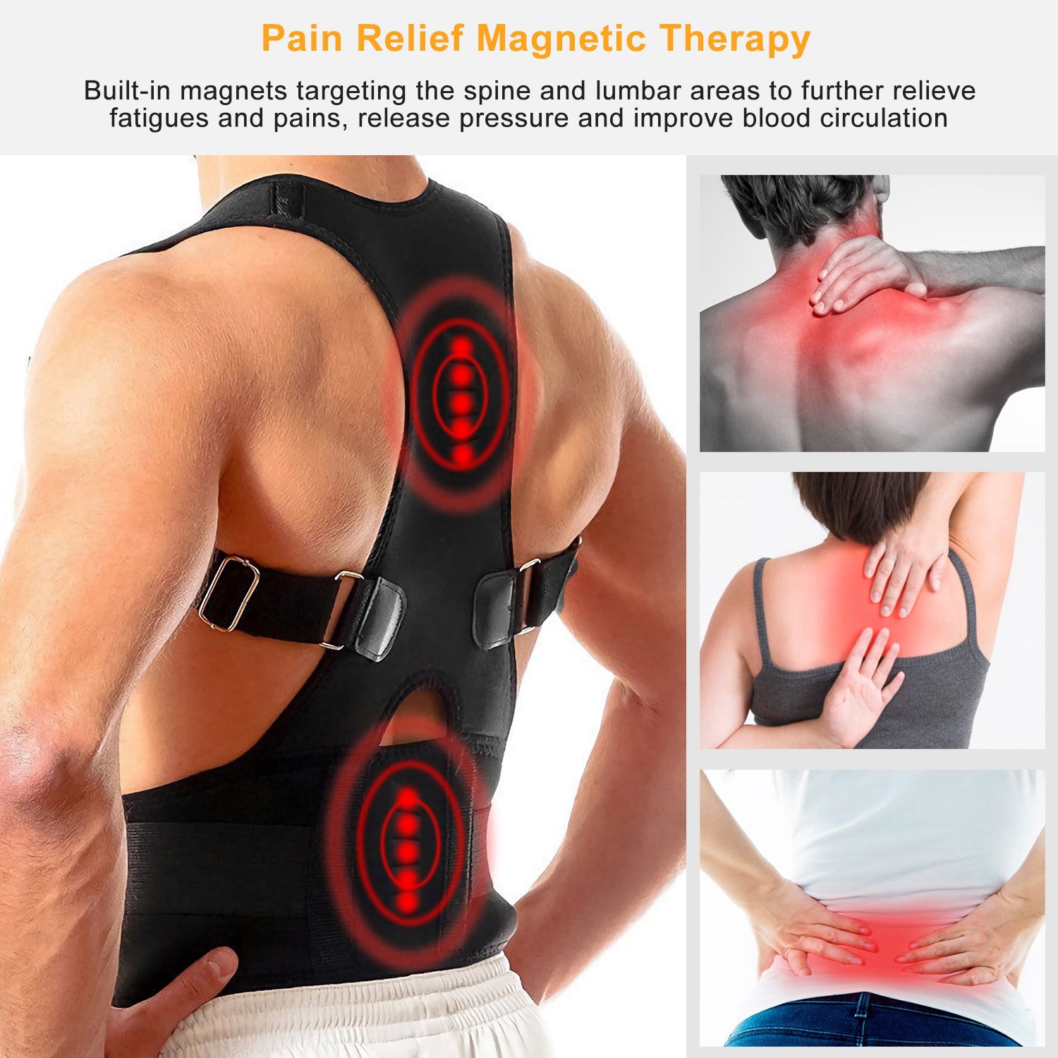 Posture Corrector Belt for Men & Women – Back Support & Pain Relief